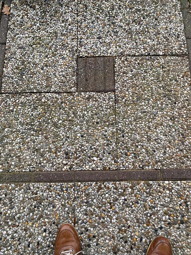 Grindtegels, Tuin en Terras, Tegels en Klinkers, Gebruikt, Terrastegels, Beton, 10 m² of meer, Ophalen