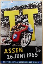 TT Assen 1965 moto GP reclamebord van metaal wandbord deco, Verzamelen, Reclamebord, Info@deconoord.nl, Deco Noord, Nieuw