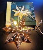 Klassieke Vintage Metalen Gouden Kerstster / 30 cm, Ophalen of Verzenden