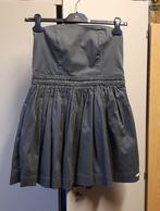 Grijze strapless jurk met details, maat L, Kort model, Kleding | Dames, Gelegenheidskleding, Overige typen, Superdry, Maat 42/44 (L)