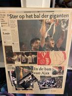 Zeldzaame poster ajax Patrick kluivert oude knipsels fotos, Antiek en Kunst, Ophalen of Verzenden