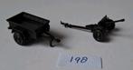 Roco Minitanks 198/199 jeep trailer + anti tank gun, 1/87, Hobby en Vrije tijd, Modelauto's | 1:87, Ophalen of Verzenden, Gebruikt