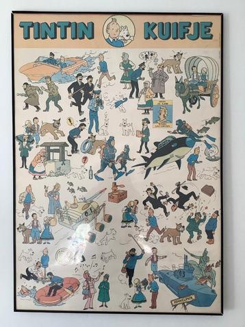 VINTAGE KUIFJE  -TINTIN POSTER beschikbaar voor biedingen