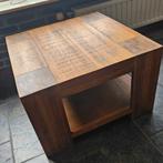Salontafel teak bijzettafel vierkant, Ophalen, 50 tot 100 cm, 50 tot 100 cm, Zo goed als nieuw