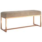 VidaXL halbankje 110x36x45 cm fluweel beige, Ophalen, Halbankje, Minder dan 75 cm, Tweepersoons