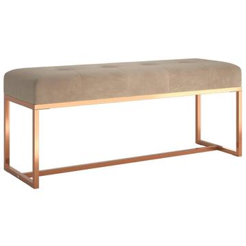 VidaXL halbankje 110x36x45 cm fluweel beige beschikbaar voor biedingen