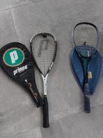 Squash rackets, wedstrijdracket+beginnersracket met bal, Sport en Fitness, Squash, Ophalen of Verzenden, Gebruikt