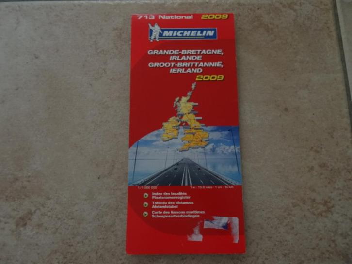 michelin wegenkaart 713 Groot Brittannie en Ierland, Boeken, Atlassen en Landkaarten, Zo goed als nieuw, Landkaart, Verenigd Koninkrijk