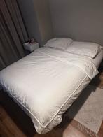 Boxspring bed 140x200 met matras en topper, Tweepersoons, Zo goed als nieuw, Matras, 200 cm