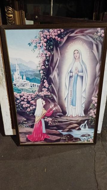Afbeelding O.L.V. van Lourdes – 71 x 41 cm, helder drukwerk beschikbaar voor biedingen