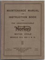Norton 16 H Big 4 & 18 manual handboek motor (708p), Ophalen of Verzenden, Overige merken
