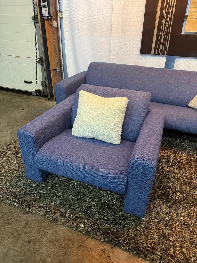 Artifort stoel model c691 wol blauw, Ophalen of Verzenden, Zo goed als nieuw, 75 tot 100 cm