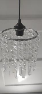 Vintage hanglamp met glazen pegels, Huis en Inrichting, Lampen | Hanglampen, Ophalen of Verzenden, Gebruikt, Glas, Minder dan 50 cm