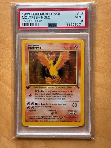 12/62 Moltres - 1st. Edition - HOLO - PSA 9 beschikbaar voor biedingen