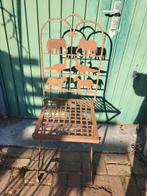 Leuke inklapbare stoel voor decoratie of gebruik, Ophalen of Verzenden, Gebruikt, Metaal, Inklapbaar