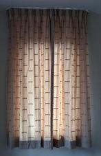 Beige gordijnen, 3 stuks, 125cm breed, 179cm hoog, Huis en Inrichting, Ophalen, 100 tot 150 cm, Beige, Zo goed als nieuw