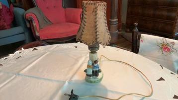 Delfts bont tafellampje, brocante beschikbaar voor biedingen