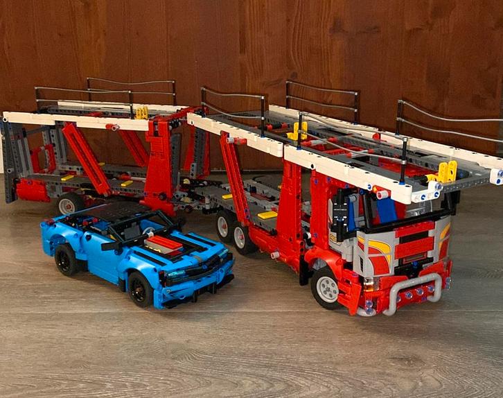 Lego technic 42098 autotransport, Kinderen en Baby's, Speelgoed | Duplo en Lego, Gebruikt, Lego, Complete set, Ophalen of Verzenden