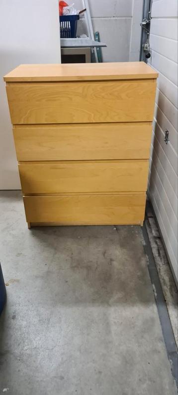 Mooie ikea malm ladekast met 4 ruime lades - afbeelding 1