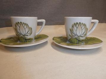 Nespresso espresso kop en schotel Lotusbloempatroon beschikbaar voor biedingen