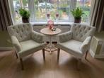 2 Fauteuils Richmond kleur ecru - creme, Huis en Inrichting, Fauteuils, Ophalen, Hout, Gebruikt, Minder dan 75 cm