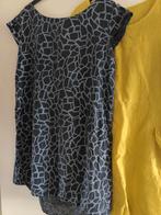 Linnen blauwe giraffe jurk L-Xl bohemian Ibiza fris jurkje, Blauw, Maat 46/48 (XL) of groter, Ophalen of Verzenden, Zo goed als nieuw