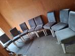 Eetkamerstoelen. Grijs. 8 stuks, Ophalen, Gebruikt, Grijs, Vijf, Zes of meer stoelen