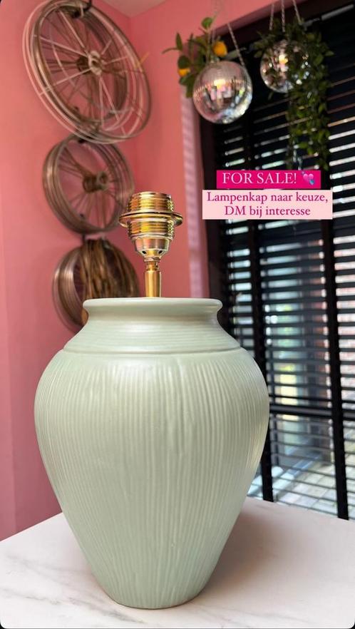 Unieke vintage vaaslamp!, Huis en Inrichting, Lampen | Tafellampen, Nieuw, Minder dan 50 cm, Stof, Ophalen of Verzenden
