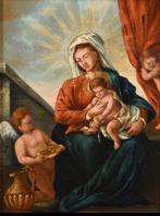 Antiek olieverf op eiken paneel zeer oud, Antiek en Kunst, Ophalen of Verzenden