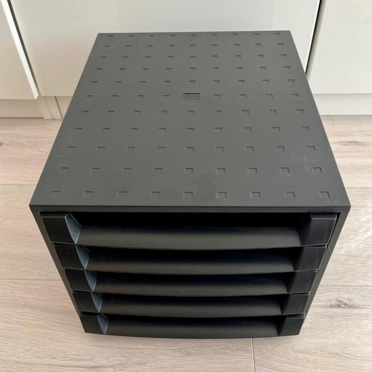 Bureauladekast 5 lades A4-formaat organizer ladekast zwart, Diversen, Bureau-accessoires, Zo goed als nieuw, Ophalen of Verzenden