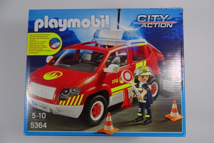 Playmobil 5364 City Action Brandweerwagen met commandant, Kinderen en Baby's, Speelgoed | Playmobil, Zo goed als nieuw, Complete set