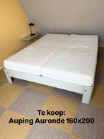 Auping Auronde 160x200 grijs, Huis en Inrichting, Slaapkamer | Bedden, Ophalen, Tweepersoons, Tijdloos, 200 cm
