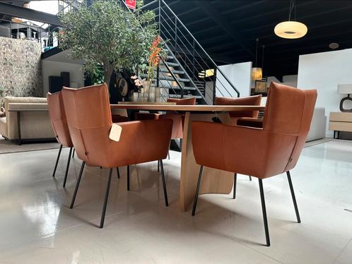 SHOWROOM Mokra Stoelen Design on Stock – Leder Cera, Huis en Inrichting, Stoelen, Zo goed als nieuw, Vijf, Zes of meer stoelen