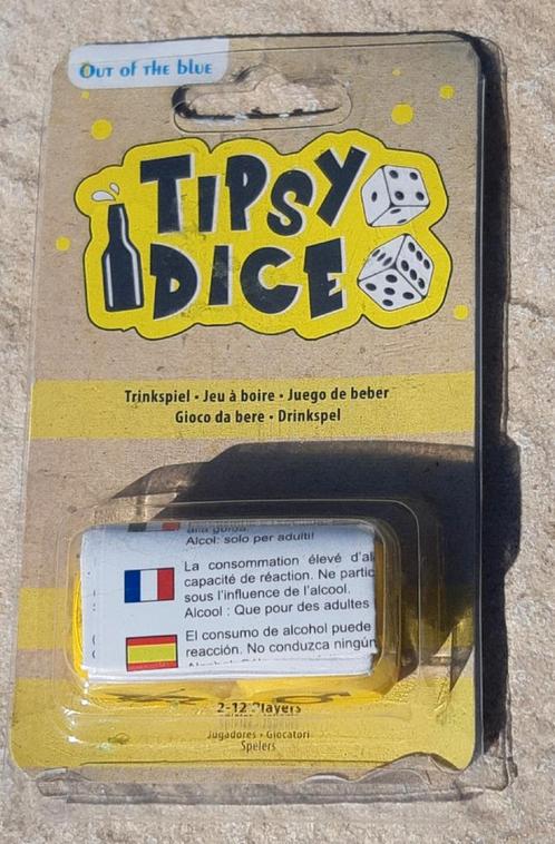 Tipsy dice. Drinkspel. Drank dobbelstenen. Drankspel, Hobby en Vrije tijd, Gezelschapsspellen | Overige, Nieuw, Een of twee spelers