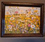 Schilderij Bloemenveld Stina Sunesson Jällberg 1977, Verzenden