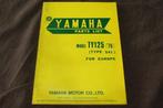Yamaha TY125 1975 motorcycle parts list typ 541, Ophalen of Verzenden, Yamaha