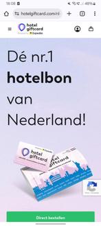 Hotel giftcard twv 20 euro, Eén persoon, Cadeaubon, Overige typen