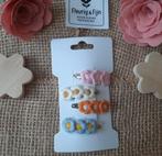 4 klikklak speldjes 3.8 cm met gekleurde bloemetjes, Ophalen of Verzenden, Nieuw