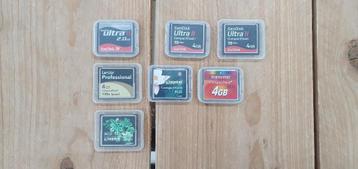 Compact flash kaarten 2, 4 & 8GB - CF kaarten [ vanaf €10 ] beschikbaar voor biedingen