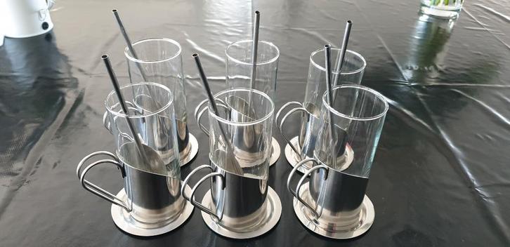 Theeglazen met en zonder houder, Huis en Inrichting, Keuken | Servies, Nieuw, Glas of Glazen, Overige stijlen, Glas, Ophalen of Verzenden