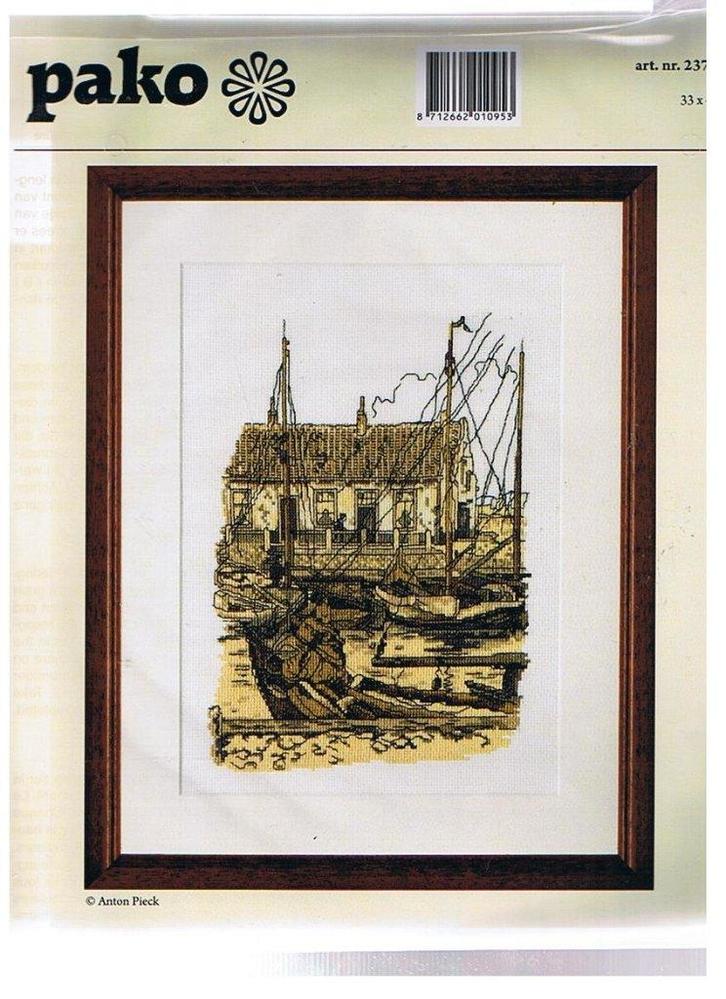 Cado anton pieck borduurduurpakket, vissershuis, Hobby en Vrije tijd, Borduren en Borduurmachines, Nieuw, Borduurpakket, Handborduren