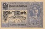 Duitsland- 5 Mark 1.8.1917 UNC ser T.18749465 -P#56b, Postzegels en Munten, Bankbiljetten | Europa | Niet-Eurobiljetten, Verzenden