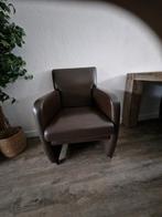 4 lederen stoelen op wieltjes, Huis en Inrichting, Fauteuils, Ophalen, Minder dan 75 cm, 50 tot 75 cm