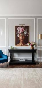 Prachtige Rofra Sidetable! | Luxe & Sierlijk | Mat Zwart, Gebruikt, Overige materialen, 100 tot 150 cm, Eric Kuster Rofra Riviera Maison Barok Landelijk Chique