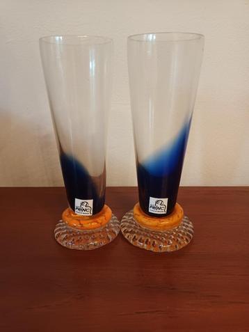 PRINC ART GLASS Vazen/ Glazen 2x beschikbaar voor biedingen