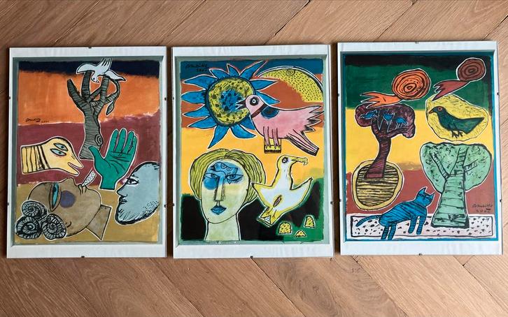 Corneille Prenten in Lijst - Set van 3, Antiek en Kunst, Kunst | Schilderijen | Klassiek, Ophalen of Verzenden