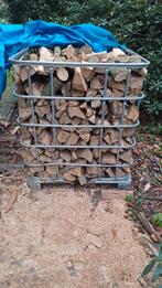 Gekloofd haardhout gestapelt, Tuin en Terras, Haardhout, Minder dan 3 m³, Ophalen of Verzenden, Overige houtsoorten, Blokken