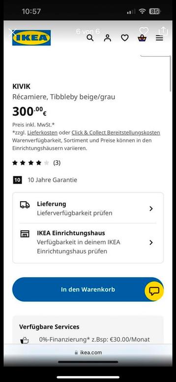 Ikea Kivik Sofa - Zo goed als nieuw - 100 euro - afbeelding 2