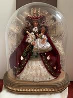 Maria met kindje Jesus beiden van was in glazen stolp, Ophalen of Verzenden