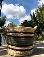 Rieten mand bloempot groen diverse kleuren maten, Tuin en Terras, Bloempotten, Rond, Ophalen of Verzenden, Binnen, Nieuw